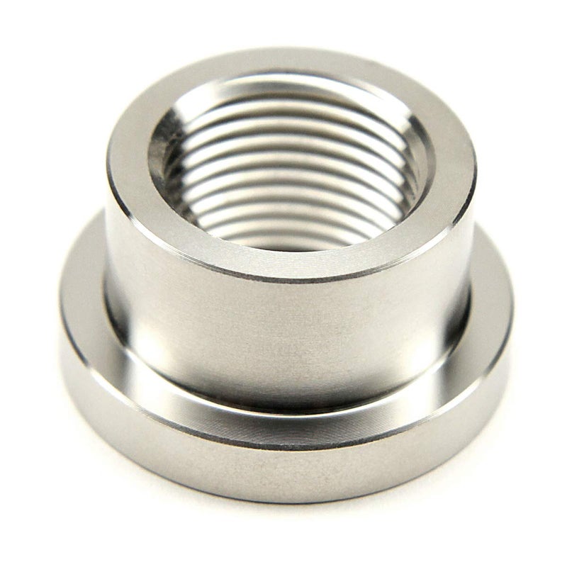 AdaptorMount M18 x 1.5 Stainless Steel 304 Female Threaded Stepped Weld Bung Metric Mounting Boss Fitting (OD 1.0") with Top Head (OD 1.2") - Image 2
